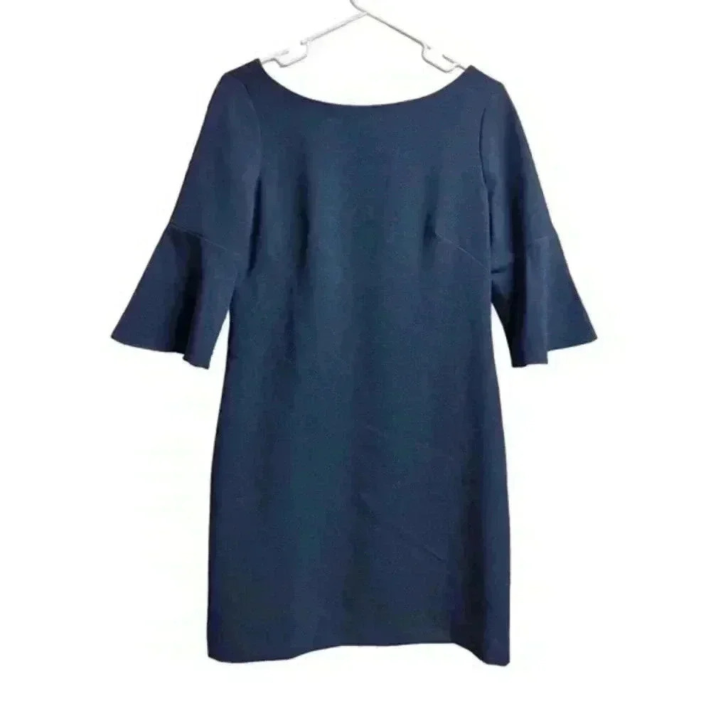 Vince Camuto Navy Blue Dress with Bell Sleeves